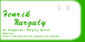 henrik murguly business card